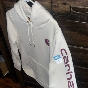 Carhartt | Jackets u0026 Coats | Carhartt Tan Purple Hoodie Nwt | Poshmark